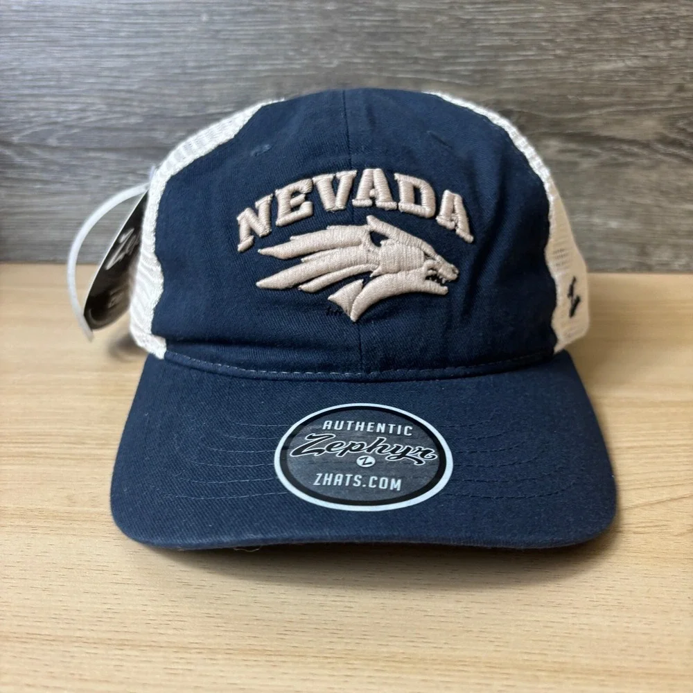Nevada Wolf Pack Hat Cap Snap Back Blue‎ Wolfpack Zephyr NWT